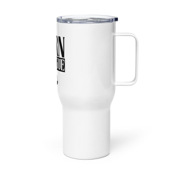 Born To Argue White Travel Mug - Image 3